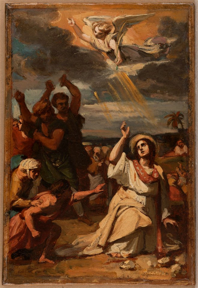 Louis-Charles Auguste Couder - Esquisse pour l'église Notre-Dame-de-Lorette , Le martyre de saint Etienne - PPP4547 - Musée des Beaux-Arts de la ville de Paris