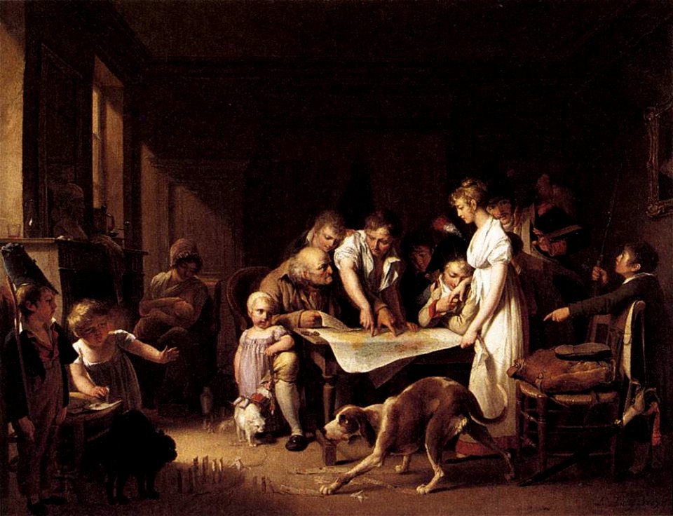 Louis-Léopold Boilly - Reading of the Bulletin of the Grand Army - WGA02348