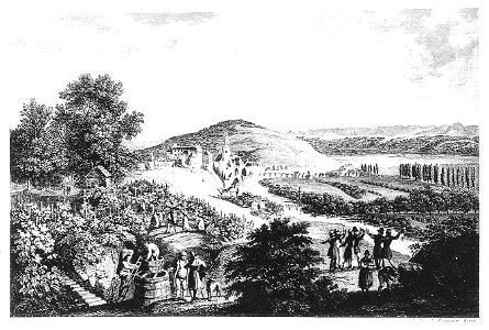 Louis Mayer - Tübingen vom Spitzberg (Stahlstich J Axmann) ca.1836 Inv.267 (SW054)