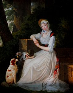 Louis Gauffier - Portrait d'Elizabeth Holland avec son fils