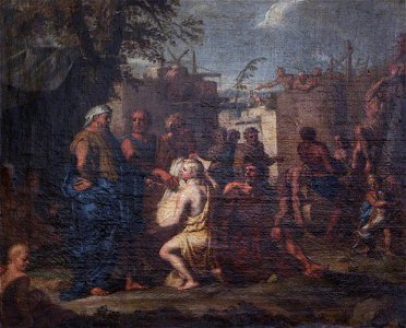 Louis Laguerre (1663-1721) - Cain Supervising the Building of the Walls of Enoch - 1401278 - National Trust