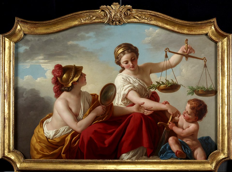 Louis Lagrenée - Justice Disarmed by Innocence and Applauded by Prudence - y1975-16 - Princeton University Art Museum