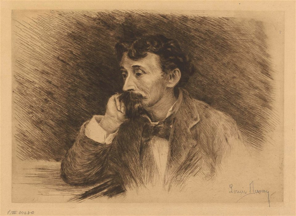 Louise Danse - Portrait de Louis Artan, Peintre (1837-1890) - Graphic work - Royal Library of Belgium - S.III 24630