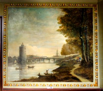 Louis Laguerre (1663-1721) and assistants - Bruges, view from the Minnewater, with the Gunpowder Tower and the church of Notre Dame - RCIN 408435 - Royal Collection