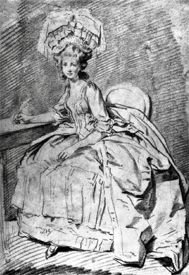 Louis-Roland Trinquesse Young woman writing
