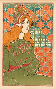 Louis Rhead (American, 1857-1926), Printed by F. Champenois, Paris , L'Estampe Moderne - L'Estampe Moderne, Jane - 2014.126 - Cleveland Museum of Art. Free illustration for personal and commercial use.