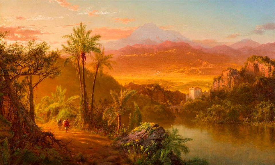 Louis Rémy Mignot - Travelers in a Tropical Landscape - promised gift 1583 travelers-in-a-tropical-landscape - Crystal Bridges Museum of American Art