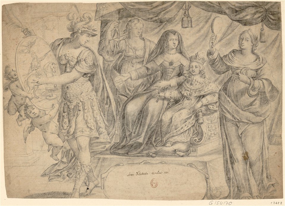 Louis XIV enfant, sa mère, la Justice, la Vérité et la Paix - btv1b8404044g