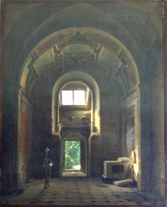 Louis-Jacques Daguerre - Intérieur d'une chapelle de l'église des Feuillants à Paris