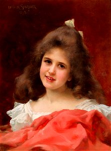 Louis Marie de Schryver Bildnis eines Mädchens mit weißer Masche im Haar 1898
