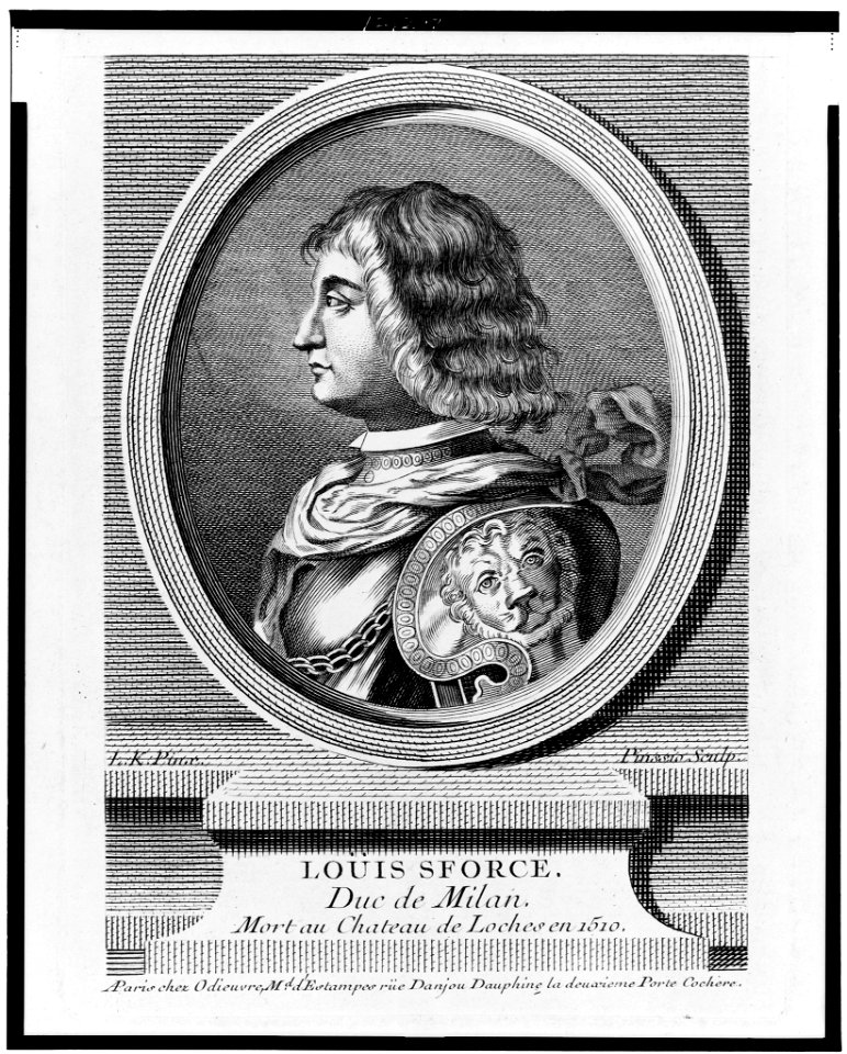 Louis Sforce-Duc de Milan-Mort au Chateau de Loches, en 1510 - L.K. Pinx ; Pinssio sculpt. LCCN98514653