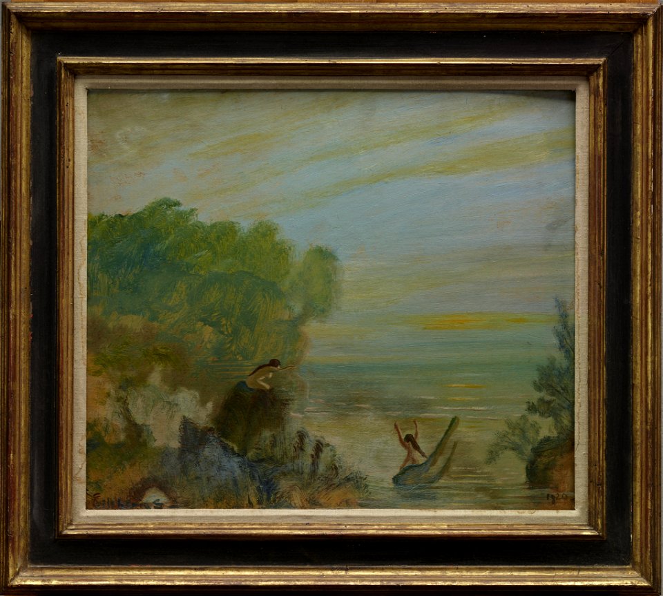 Louis Michel Eilshemius - Sunset, Nude Entering Water - 1963.53.FA - Dallas Museum of Art