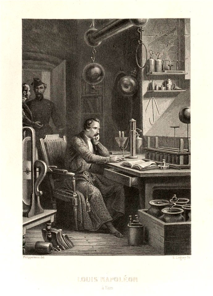 Louis Napoléon à Ham - estampe de Philippoteaux
