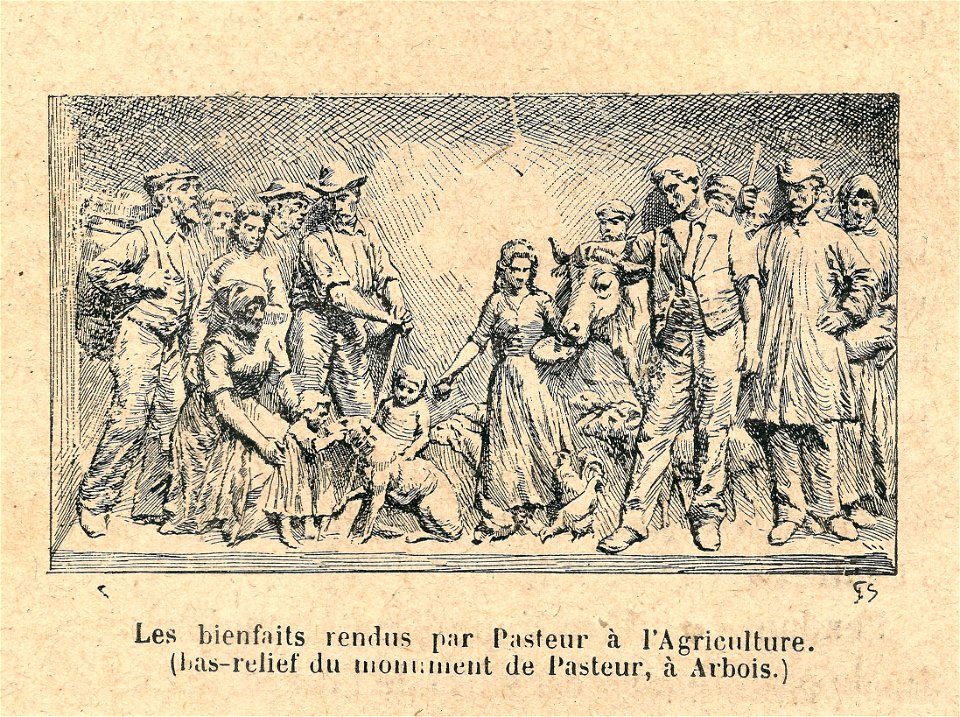Louis Pasteur-bas relief du monument d'Arbois-1