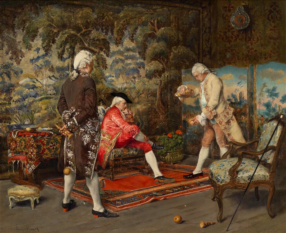 Louis Monzies Die Bilboquet-Spieler c1880