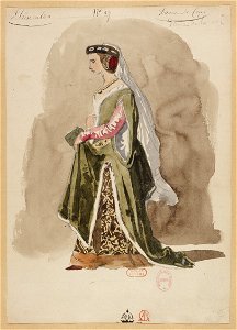 Louise Bertin - La Esmeralda - costume design by Louis Boulanger 17 - 27. Dame noble, dame de la cour