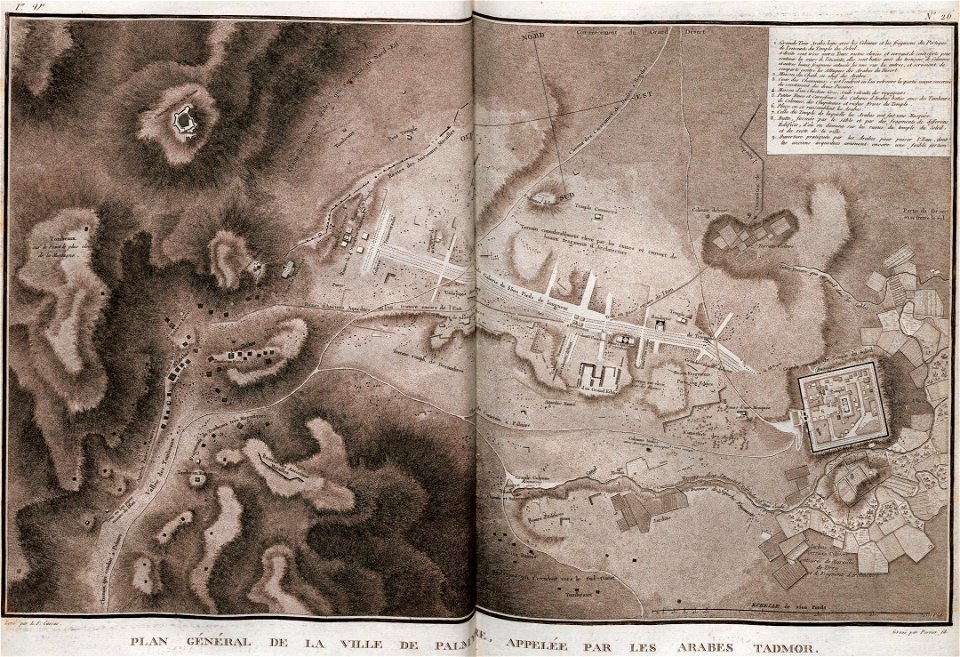 Louis-François Cassas, Plan General de la Ville de Palmyre, Appeler par les Arabes Tadmor