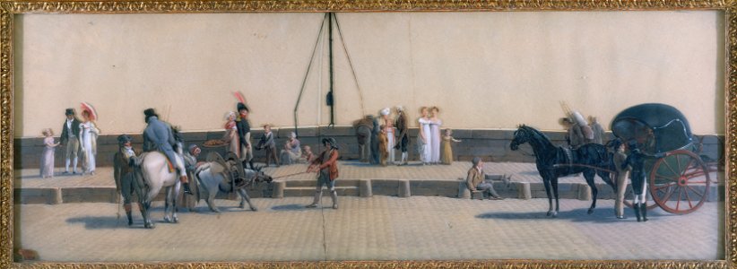 Louis Léopold Boilly - Le passage du pont Royal, vers 1800 - P9 - Musée Carnavalet