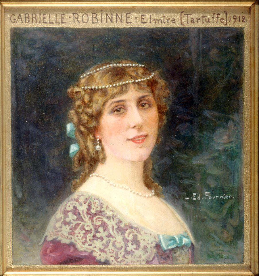 Louis-Édouard Fournier - Portrait de Gabrielle Robinne, sociétaire de la Comédie-Française, dans le rôle d'Elmire du Tartuffe - P1196 - Musée Carnavalet