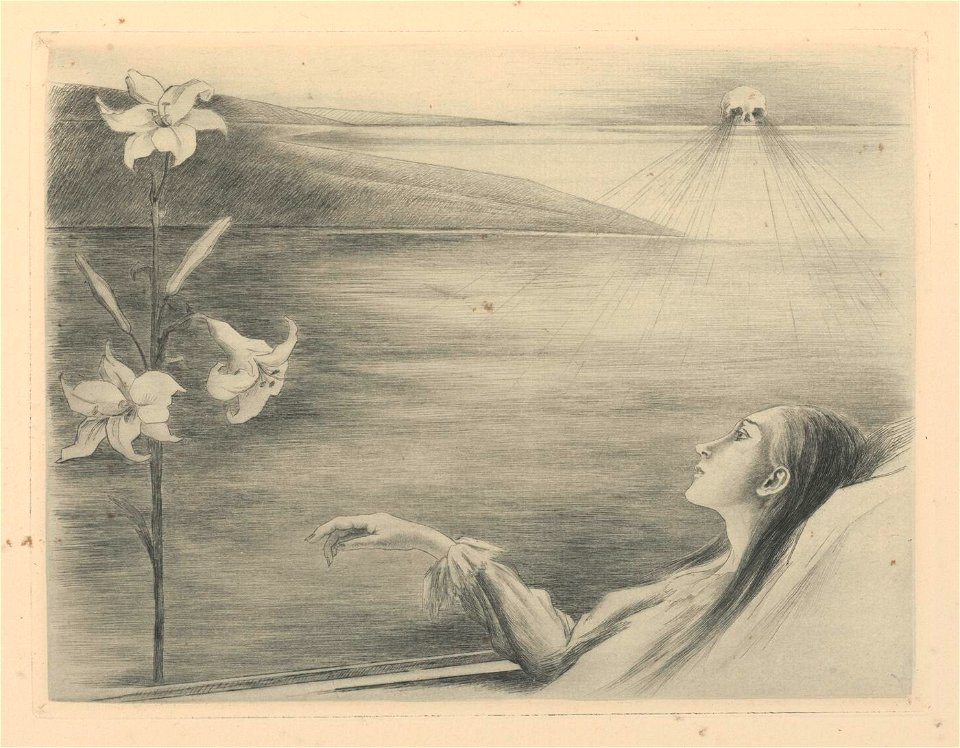 Louise Danse - Les Lys de Morteraine - Graphic work - Royal Library of Belgium - S.I 40347