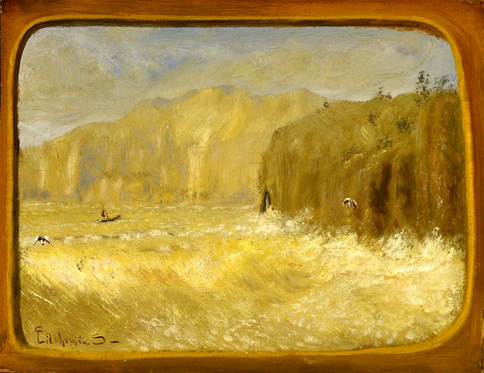 Louis M. Eilshemius - Two Gulls and Cliffs - 1989.43.7 - Smithsonian American Art Museum
