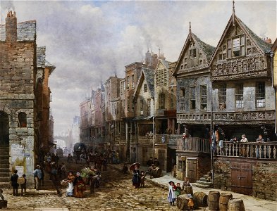 Louise Rayner Chester Watergate Street looking east