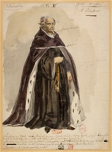 Louise Bertin - La Esmeralda - costume design by Louis Boulanger 02 - 2. Frollo. 2e costume, M. Levasseur