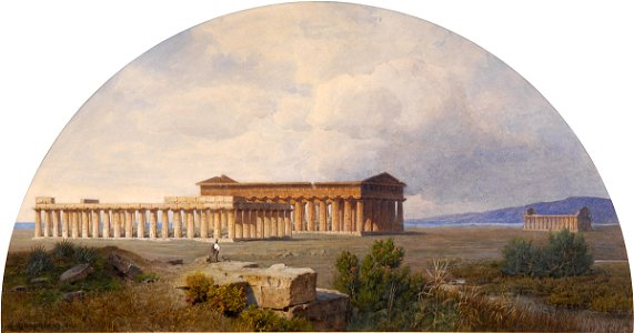 Louis Spangenberg Tempelanlage von Paestum 1881