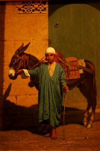 Louis Émile Pinel de Grandchamp - Enfant et son âne