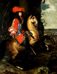 Louis XIV Equestrian Portrait. Free illustration for personal and commercial use.
