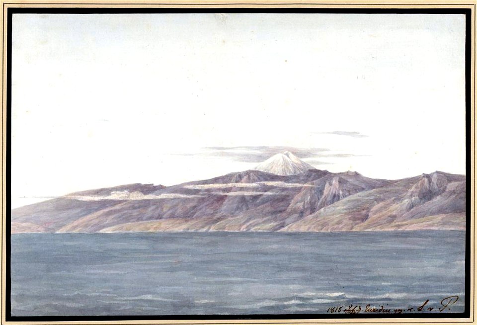 Louise van Panhuys, Ansicht von Teneriffa von der Westseite, 1815