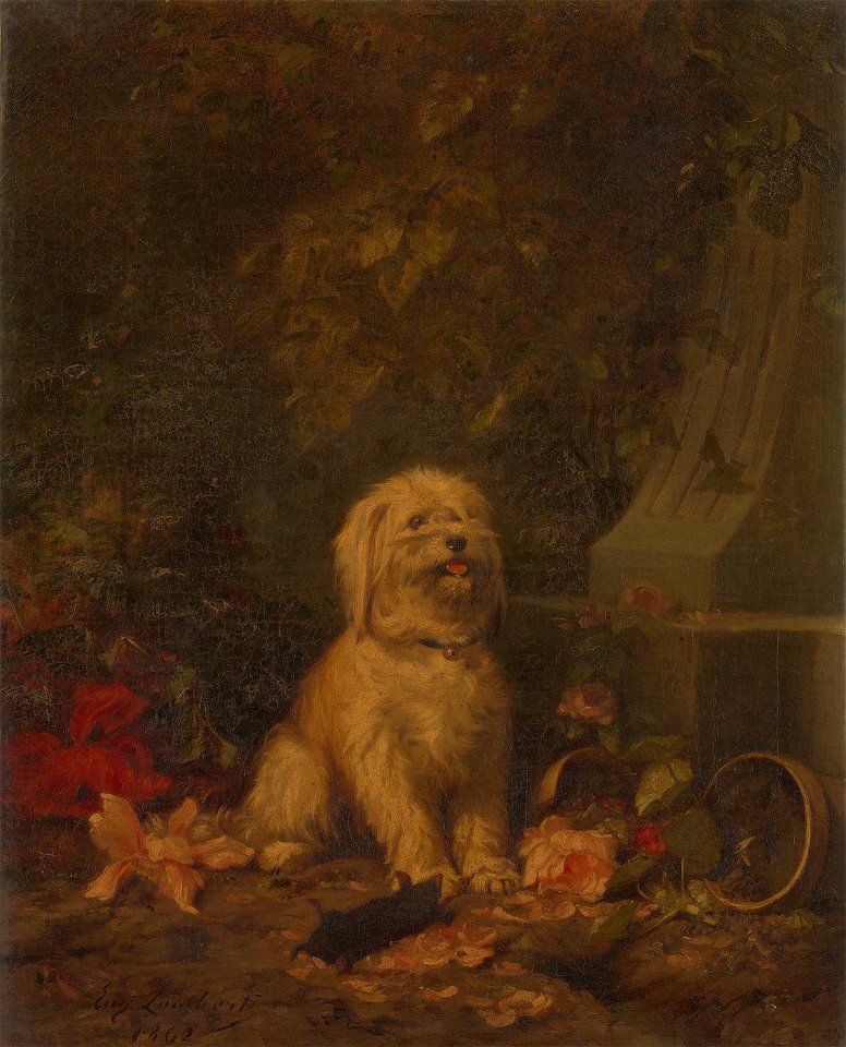 Louis-Eugène Lambert - Hondje bij een dode mol - SA 254 - Amsterdam Museum