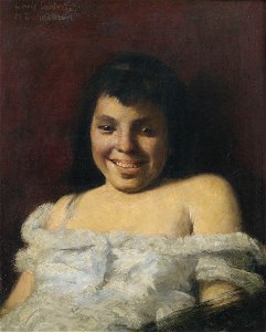 Lovis Corinth - Lachendes Mädchen (1883)