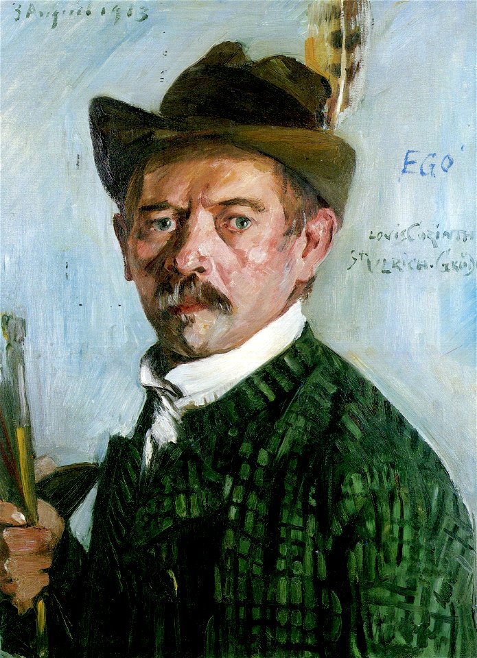 Lovis Corinth - Selbstportraet mit Tiroler Hut 1913