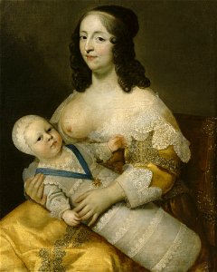 Louis XIV et sa nourrice en 1638