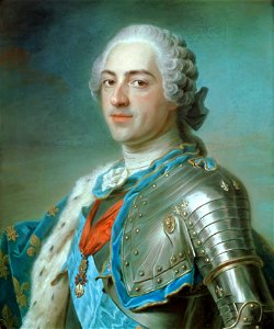 Louis XV by Maurice-Quentin de La Tour. Free illustration for personal and commercial use.