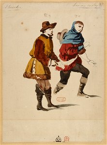 Louise Bertin - La Esmeralda - costume design by Louis Boulanger 23 - 9-10. Hommes du peuple