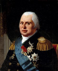 Louis XVIII in 1814. Free illustration for personal and commercial use.
