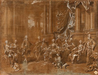 Louis-Michel Van Loo - La familia de Felipe V. - Google Art Project