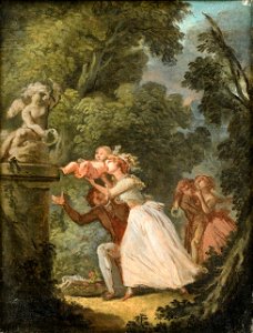 Louis-Roland Trinquesse Lovers with a child