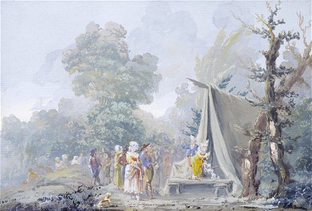 Louis-Gabriel Moreau - Une pantomime village
