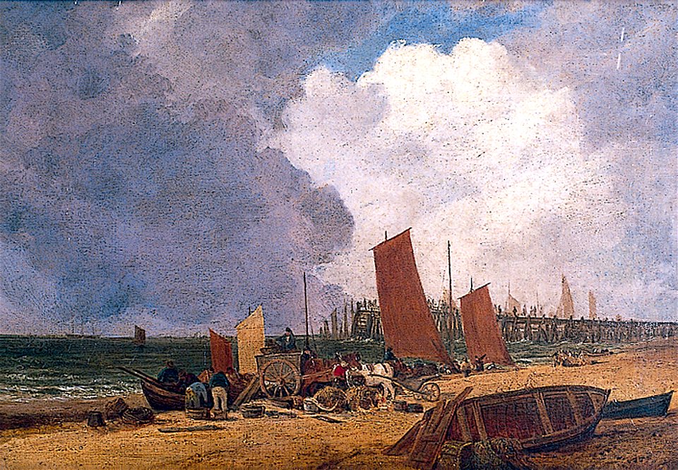 Lound - Yarmouth Beach and Jetty, after John Crome