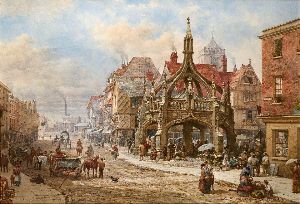 Louise Rayner Salisbury The Poultry Cross