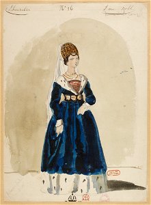Louise Bertin - La Esmeralda - costume design by Louis Boulanger 15 - 26. Dame noble, dame de la cour