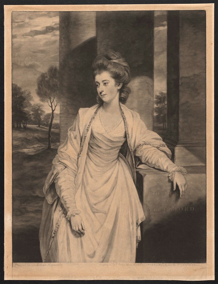 Louisa, Countess of Aylesford, 1783 - Valentine Green after Sir Joshua Reynolds