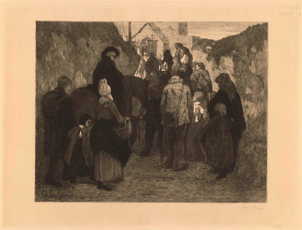 Louise Danse - Un pélerinage - Graphic work - Royal Library of Belgium - S.II 54593