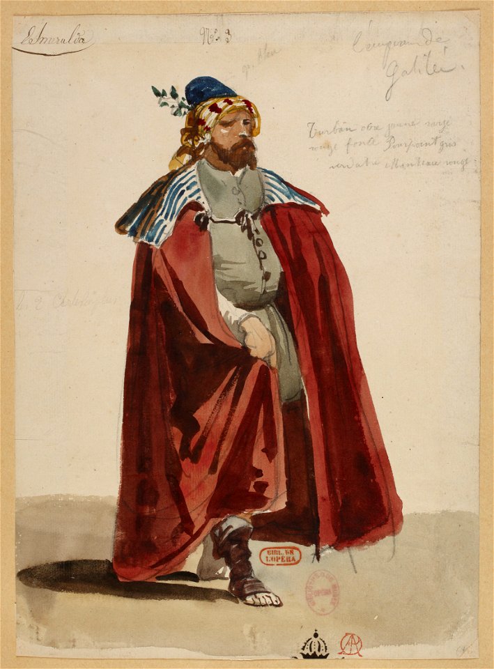 Louise Bertin - La Esmeralda - costume design by Louis Boulanger 03 - 3. L'empereur de Galilée