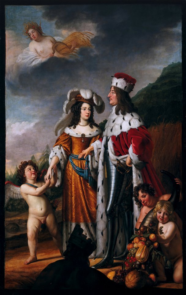 Louise Henriette leads Friedrich Wilhelm, Elector of Brandenburg, to her parents, by Gerard van Honthorst