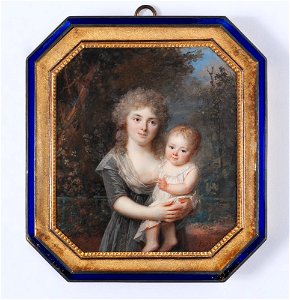 Louis-Lié Périn-Salbreux - Adélaïde Roslin, née Abraham de Tours (b. 1773) and her Eldest Son Abraham (1794-1870) - NMB 2763 - Nationalmuseum