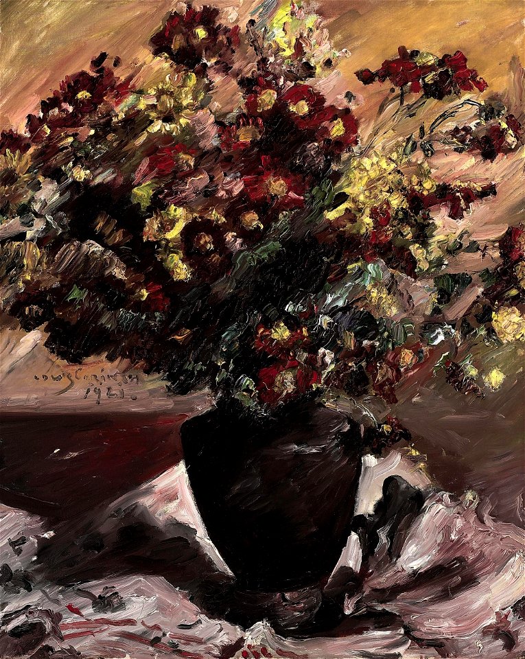 Lovis Corinth - Gelbe und rote Astern